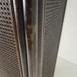 Vintage wicker wardrobe / linen cabinet – rattan & bamboo