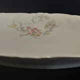 Plat de service ovale en porcelaine décor floral Charles Arhenfeldt Limoges
