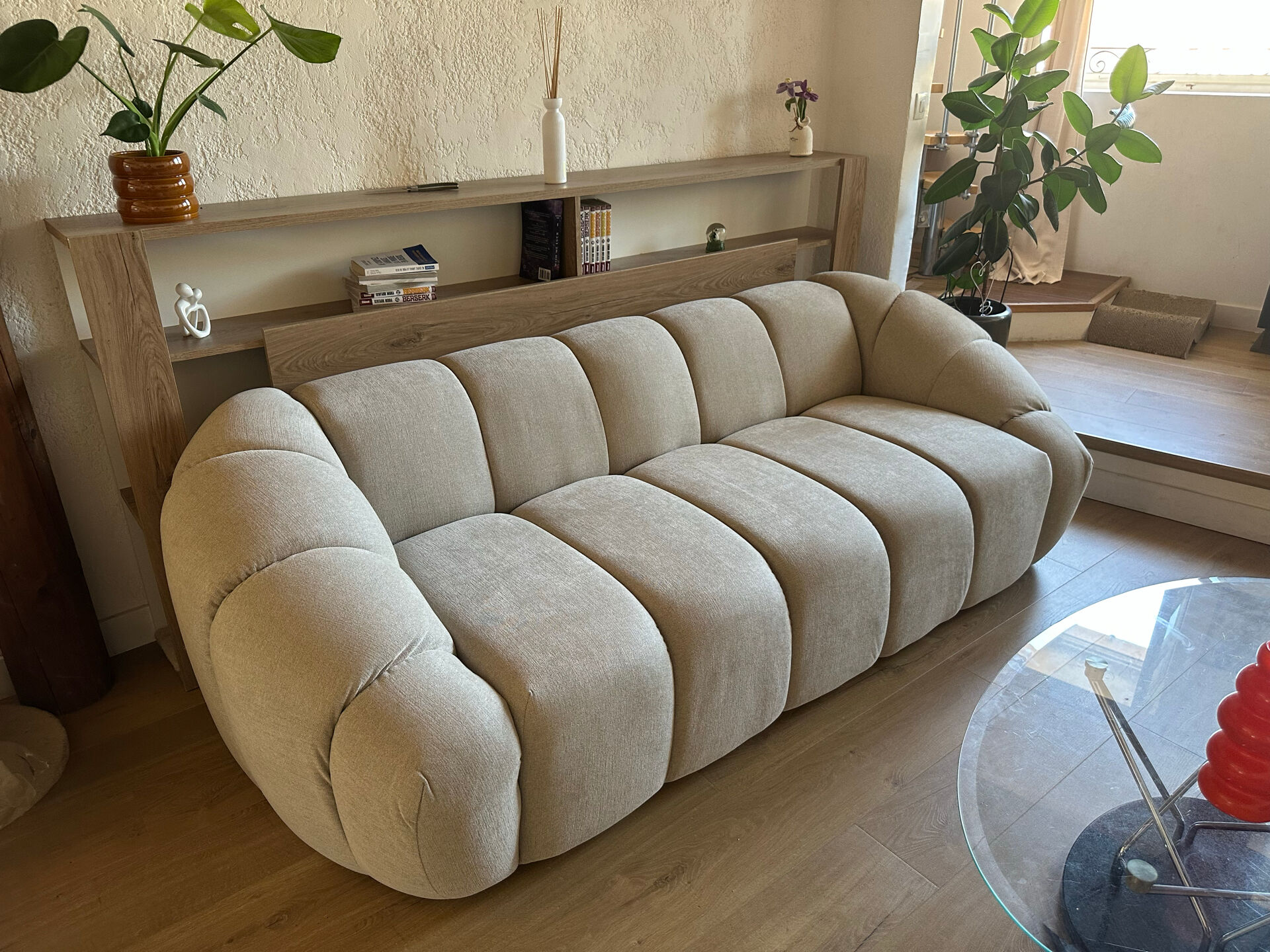 Two-seater sofa - contemporary design - as new condition