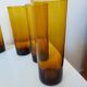 Ensemble carafe et 5 verres ambrés
