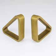 Carl Aubock III Pair of Triangular Bookends in Gilded Iron 5443, Vienna/Austria, 1970s