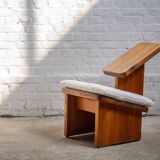 Chaise ergonomique pour genoux en pin Douglas massif par Serena