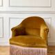 Toad armchair in gold velvet