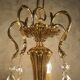 Bronze chandelier and faceted crystal stamps