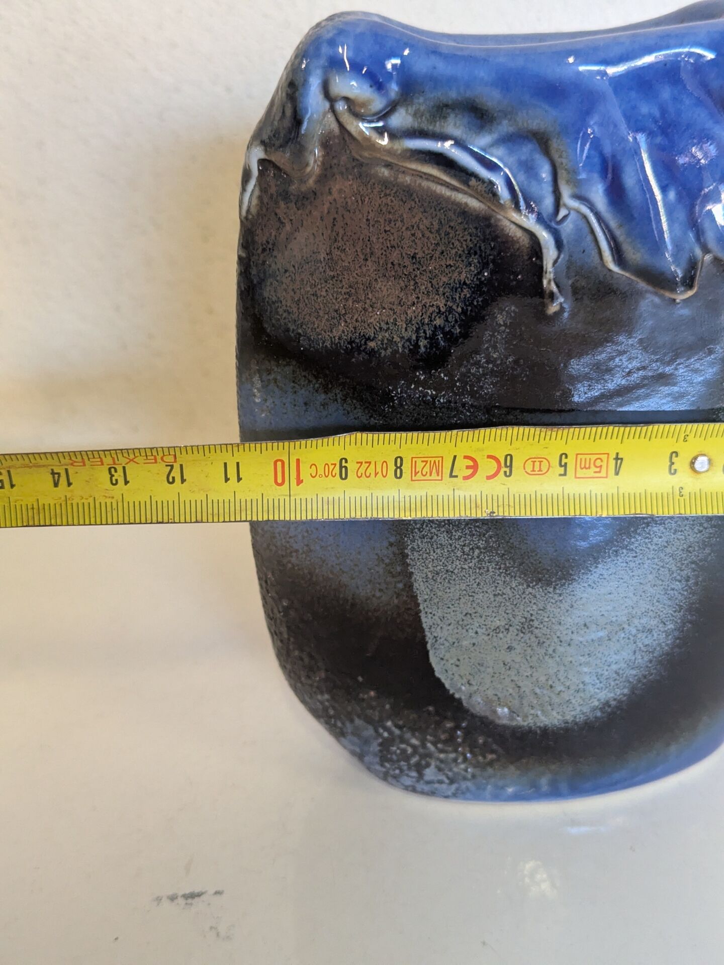Sculptural glazed ceramic vase – Set of 3 pieces