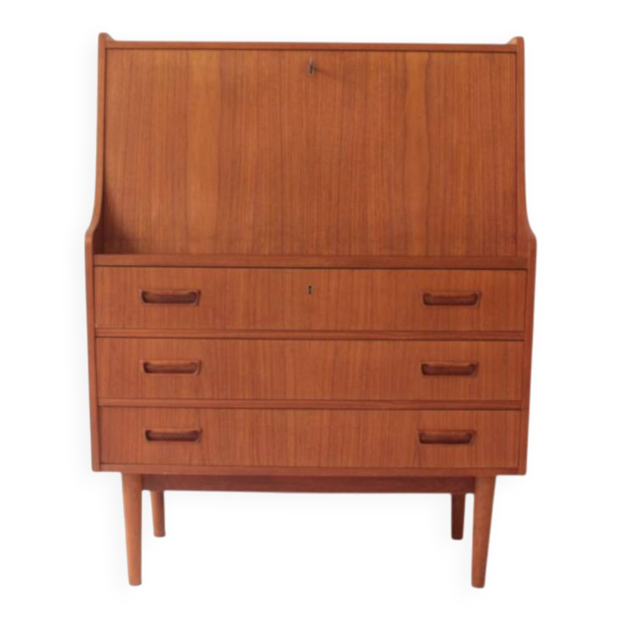 Vintage Danish teak secretary, Tibergaard by Gunnar Nielssen