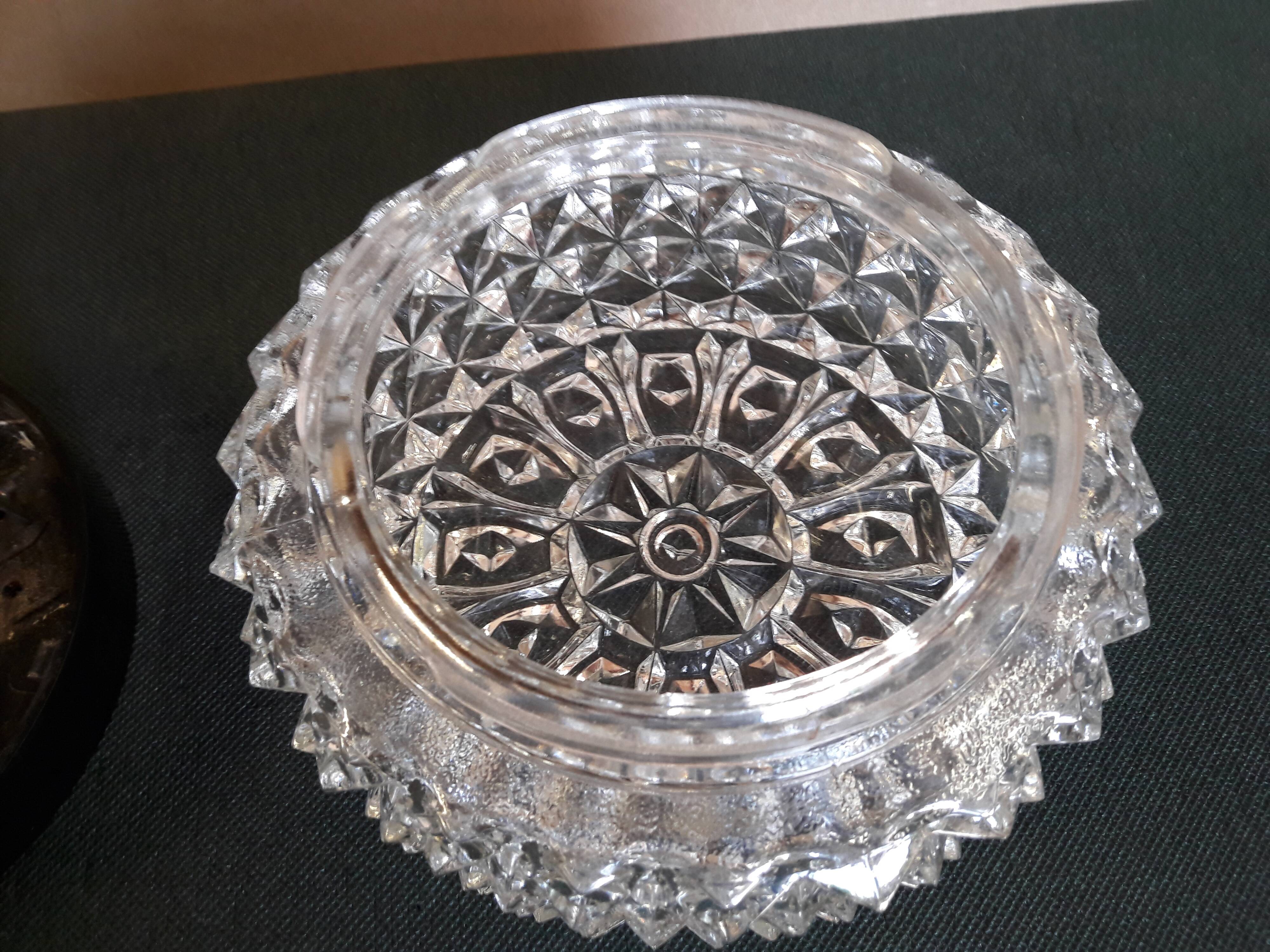 Round molded glass ceiling light