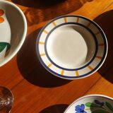 5 assiettes, plats dépareillés