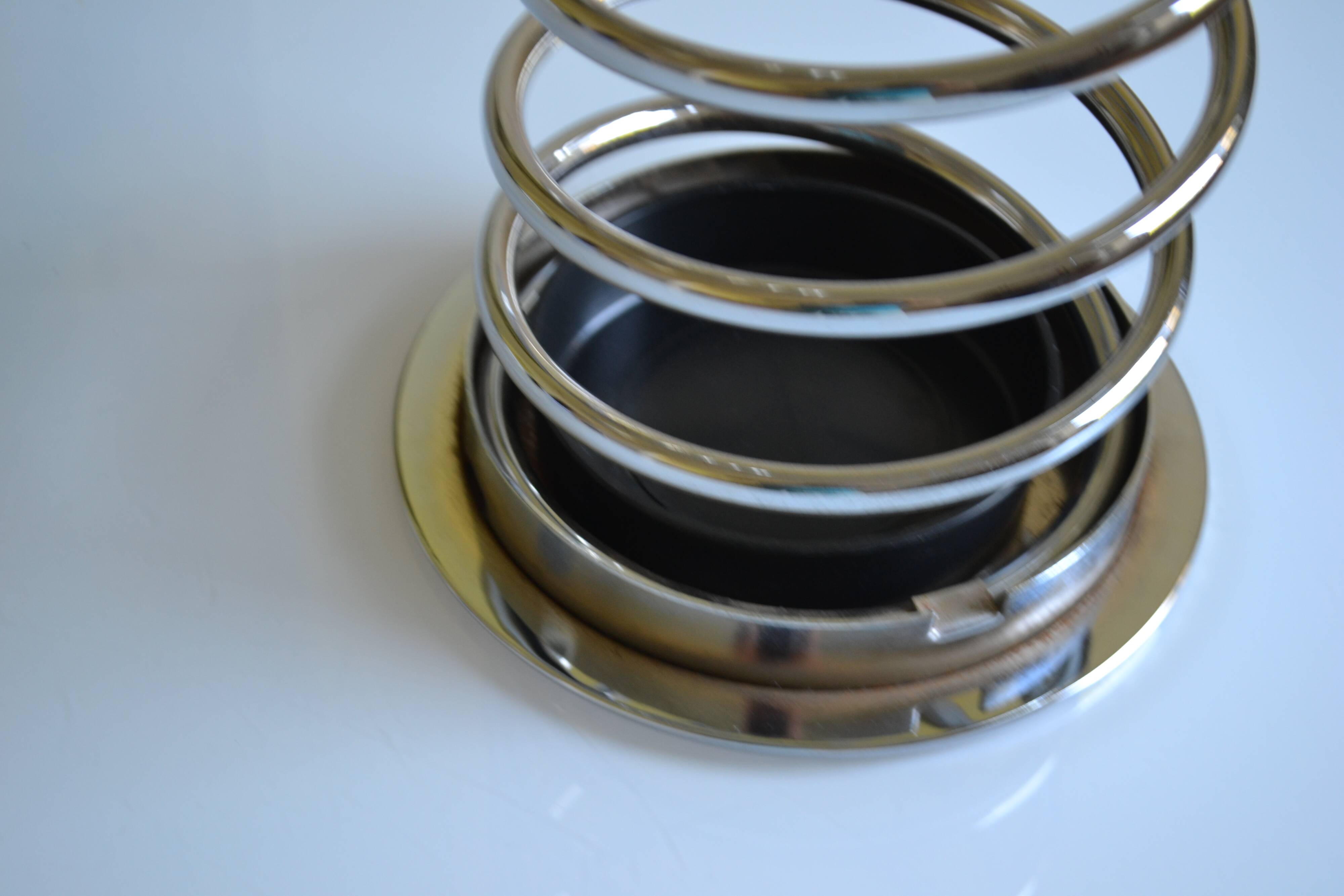 Chrome metal spring umbrella holder