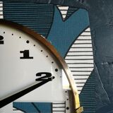 Vintage clock square silent wall clock "Romatic blue white ochre"