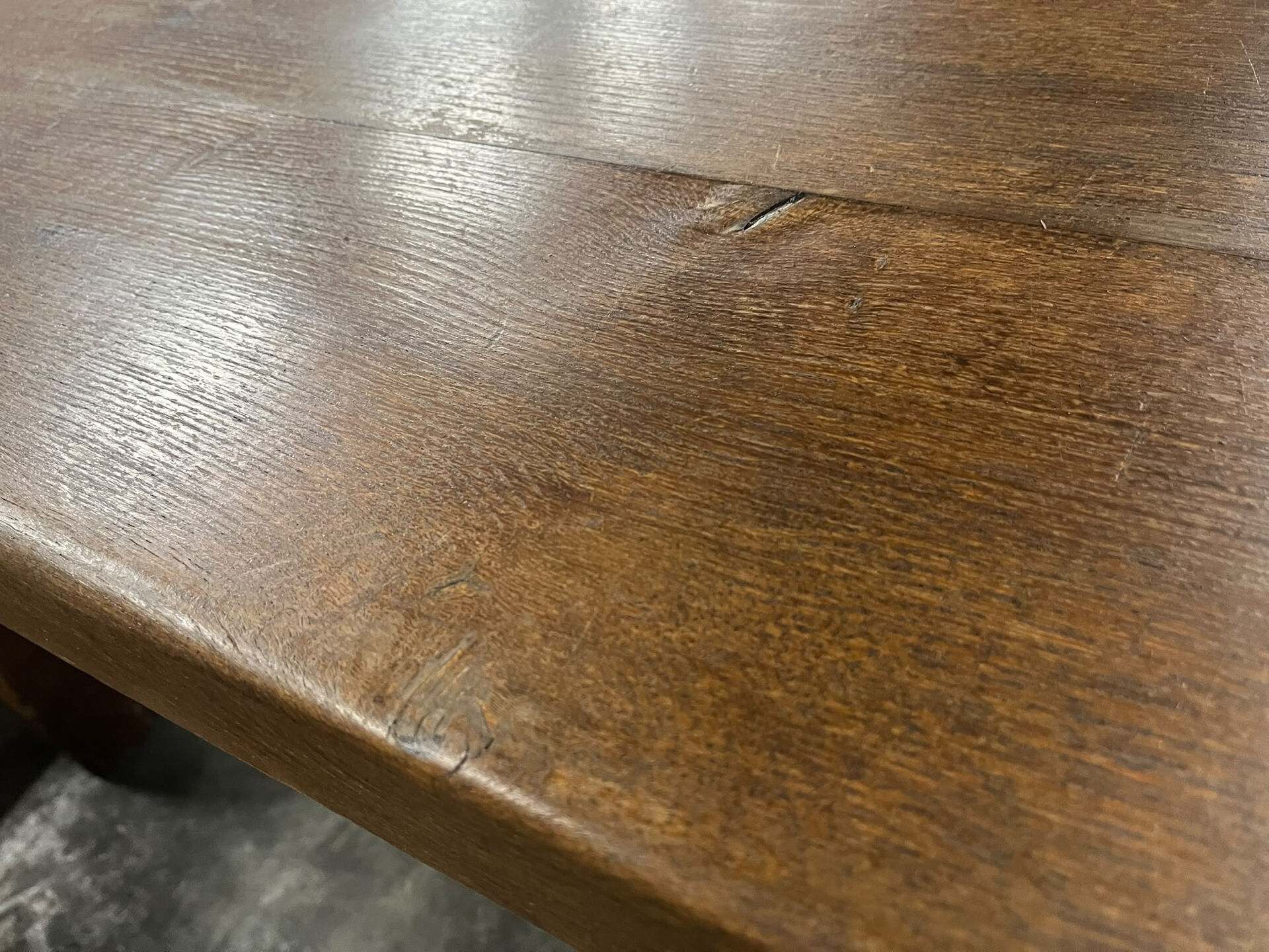 Table à manger vintage XL en bois massif