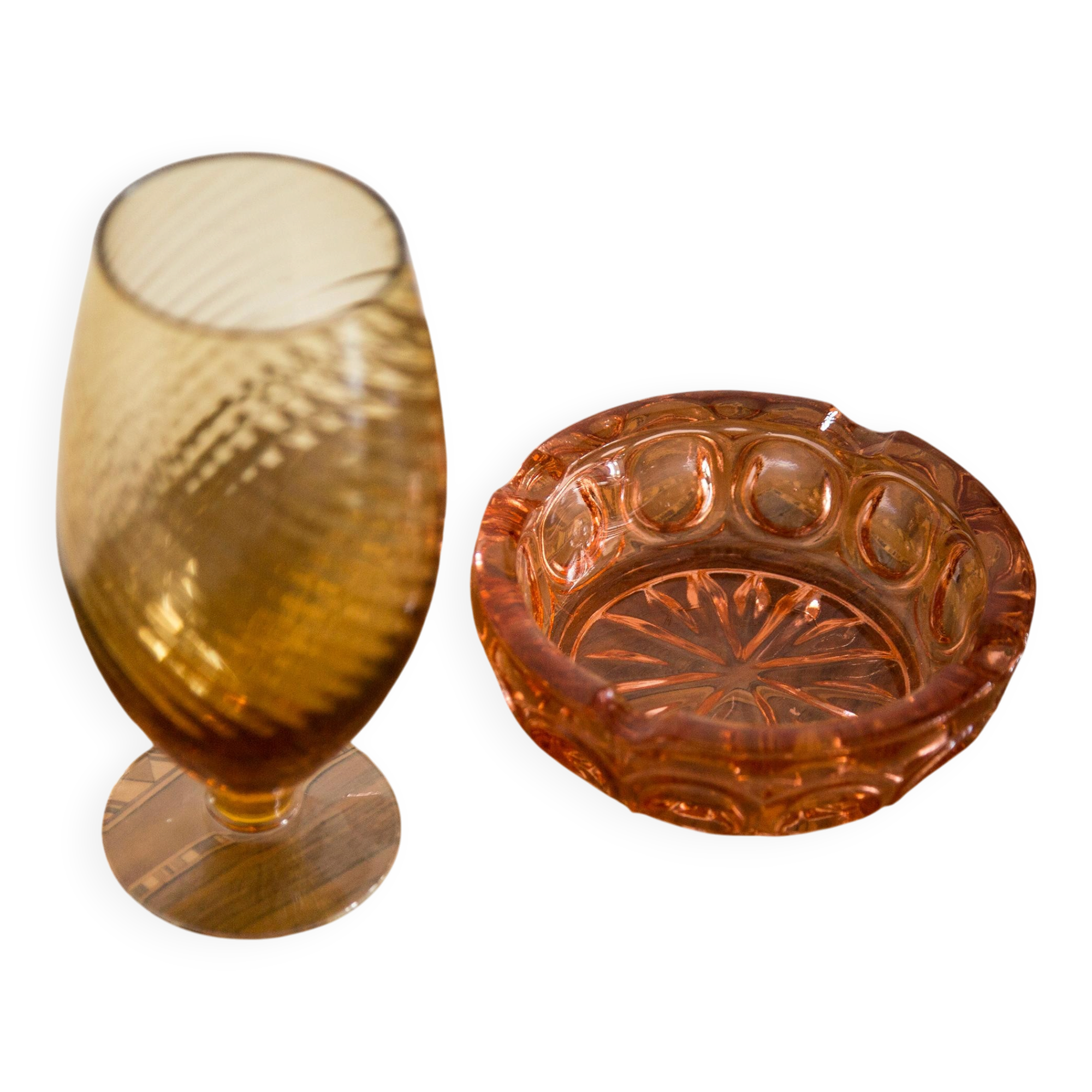 Small vintage yellow glass vase, 20th century, Europe, 1960s