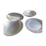 Set of dishes and salad bowls