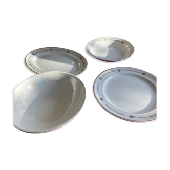 Set of dishes and salad bowls