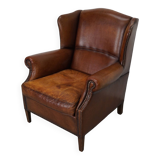 Vintage Dutch Cognac Colored Leather Club Chair