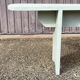 Wooden bench painted white, French craftsmanship.