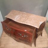 Louis XV style chest of drawers with floral marquetry
