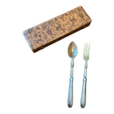 Art deco salad cutlery in silver filled 1930