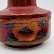 Red Italian ceramic vase by Meloni S. Marino