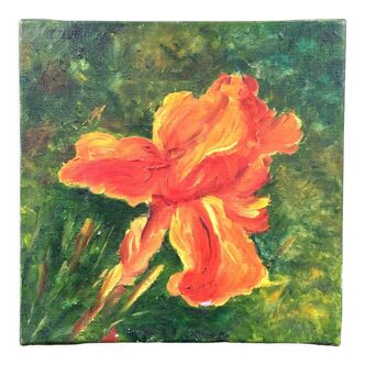 Orange iris painting