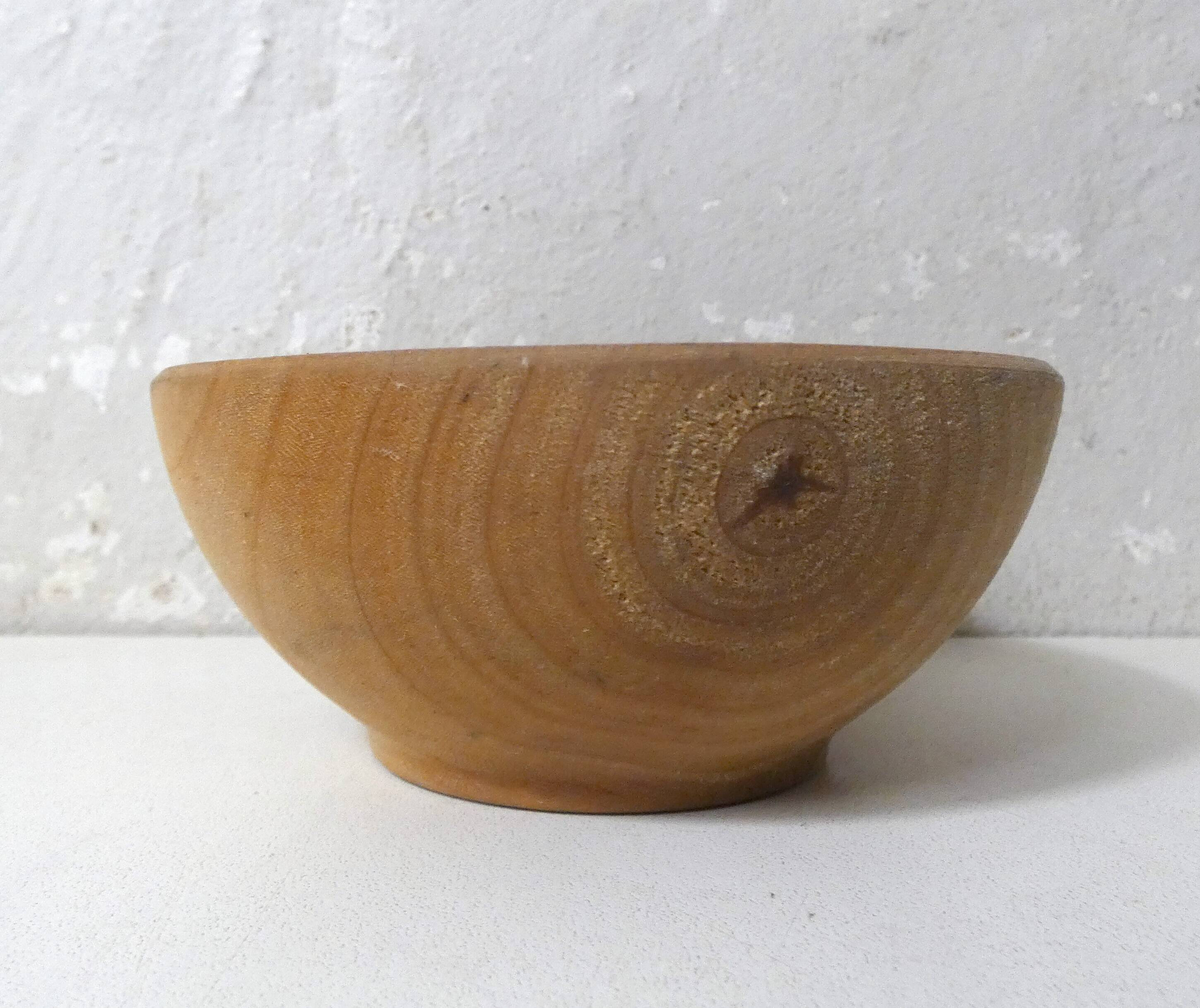 small turned wooden bowl