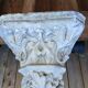 Sellette, corbeau, console murale (petit) en stuc ornement feuilles