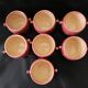 7 small ceramic pots by Jacques LACHENY. Saint Amand en Puisaye.