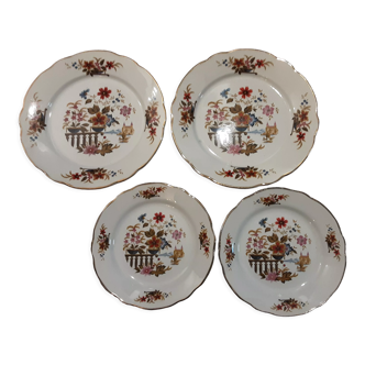 Lot de 4 assiettes anciennes Digoin sarreguemines