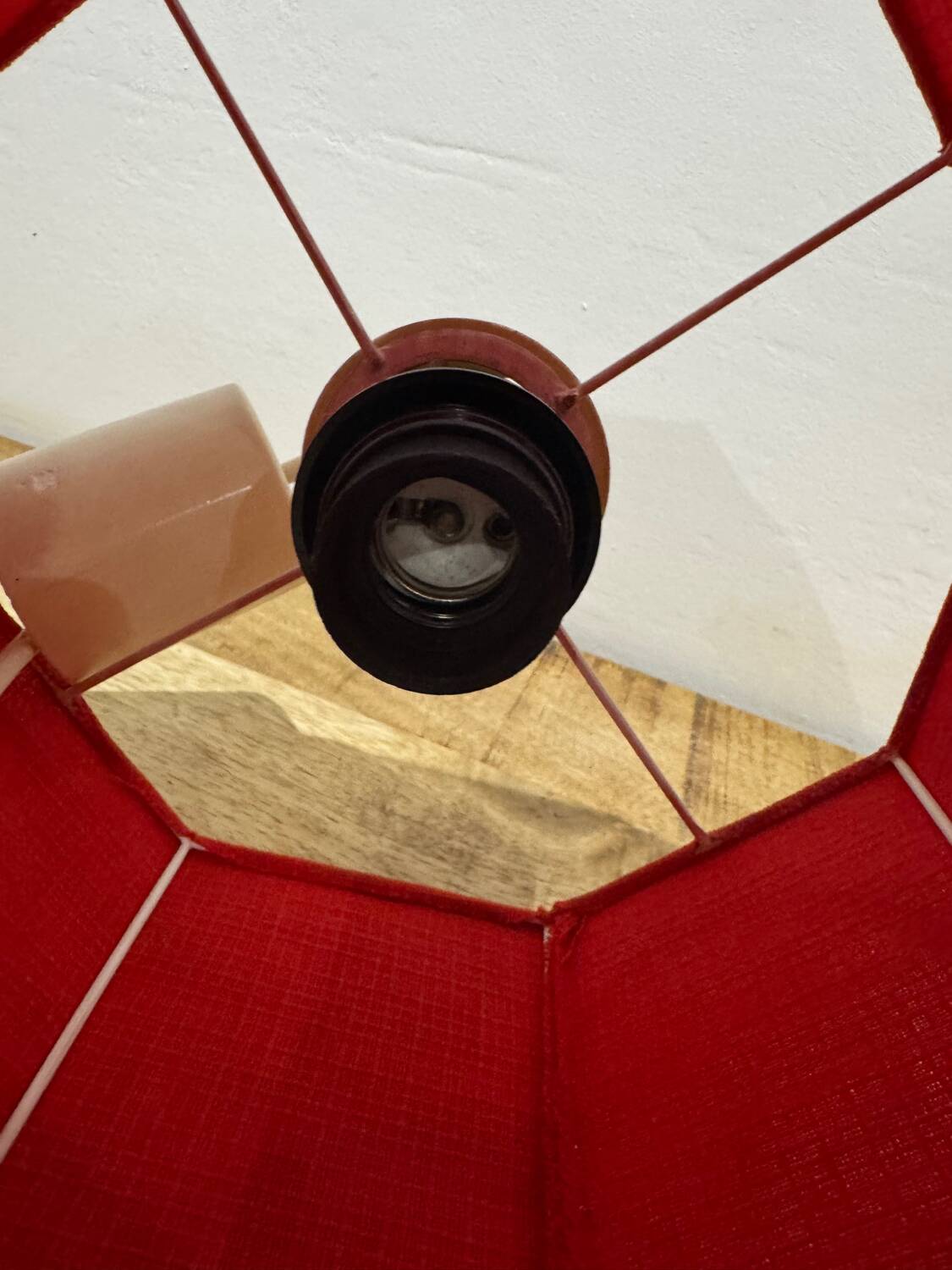 Vintage rattan pendant light