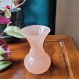 Small opaline pink soliflore vase