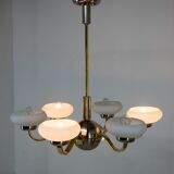 Large Art Deco Chandelier, 1930s, Restored