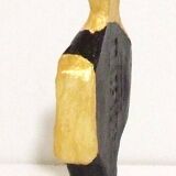 Fertility statue woman inspired by Cycladic idol Greece in cement