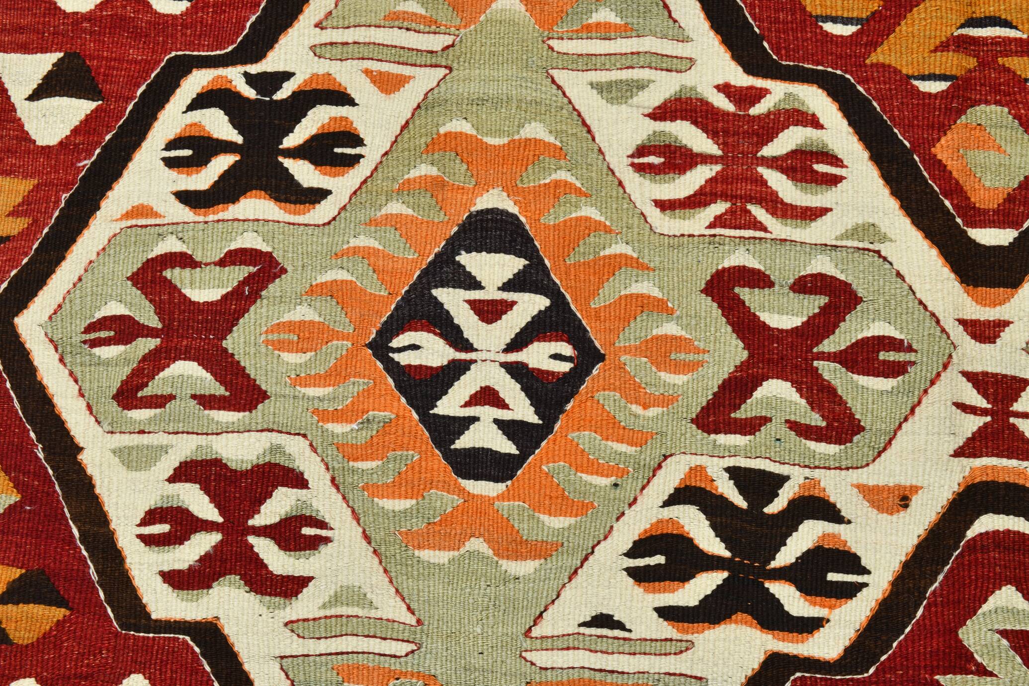 5x9 Faded Red Bohemian Kilim Rug, Wool Handknotted Rug, 148x259