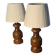 Paire de lampes de chevet de style scandinave en bois 31x16, 1960