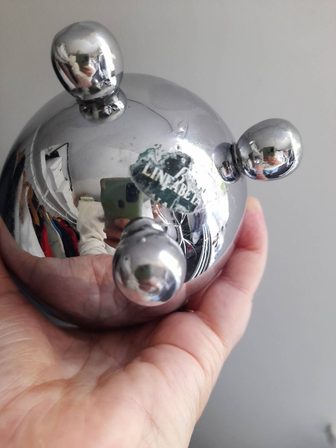 Lineabeta chrome metal candy box from the 90s
