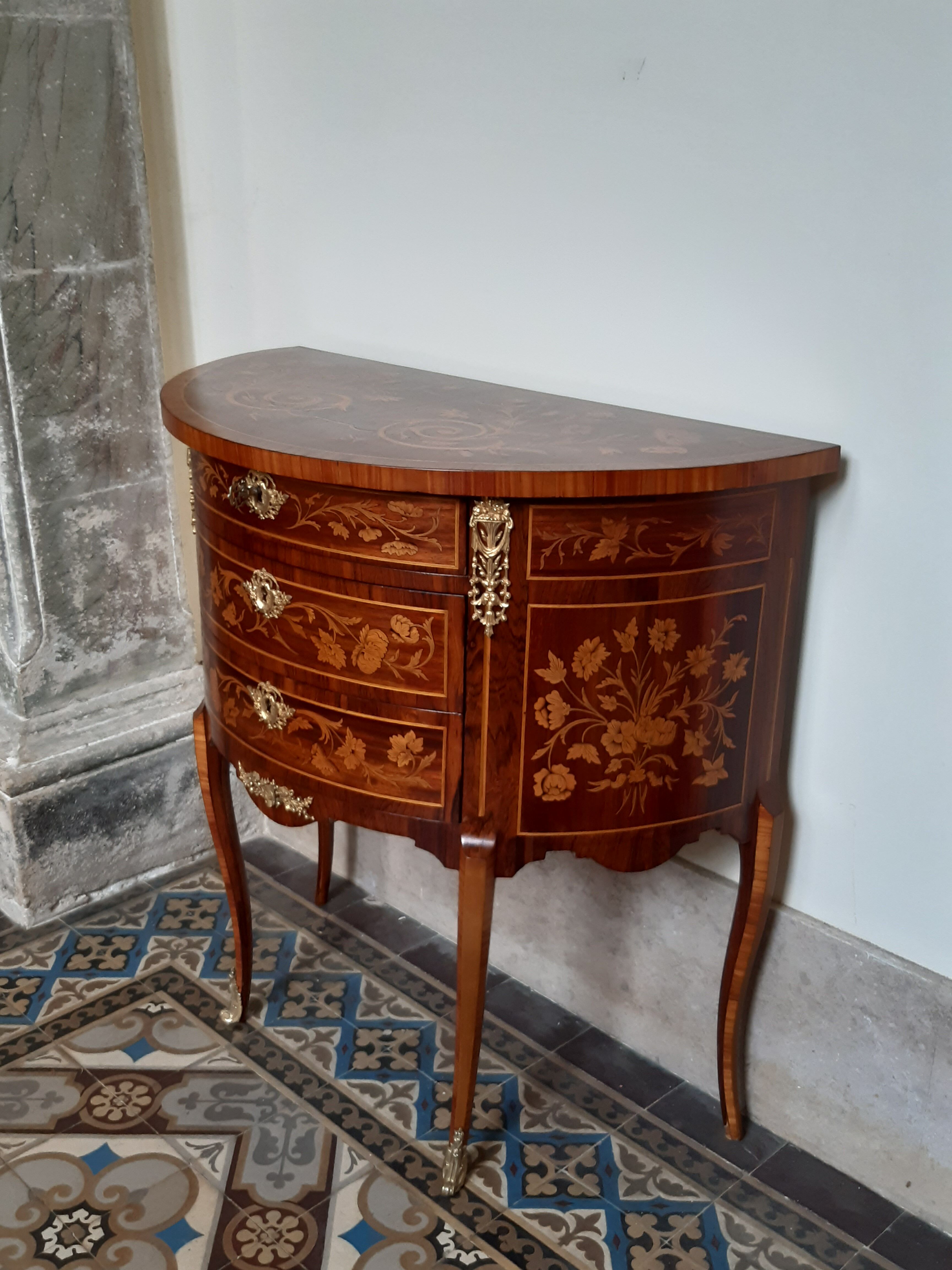 Old half-moon dresser circa 1930
