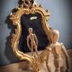 Mirror 48x28 gilded with leaf