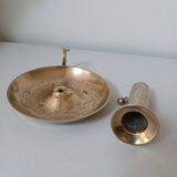 Brass candle holder, cellar rat