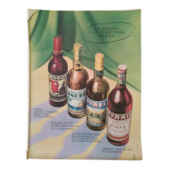 A paper advertisement Rum