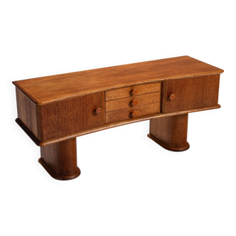 Small sideboard with three drawers and curved top