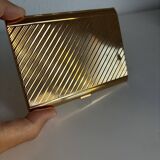 Vintage 1960s gold-plated cigarette case from France - 13 x 10 cm