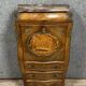 Fully curved Louis XV style secretary in precious wood marquetry circa 1850