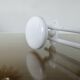 Wall coat rack in white lacquered metal with 2 hooks, 1970s