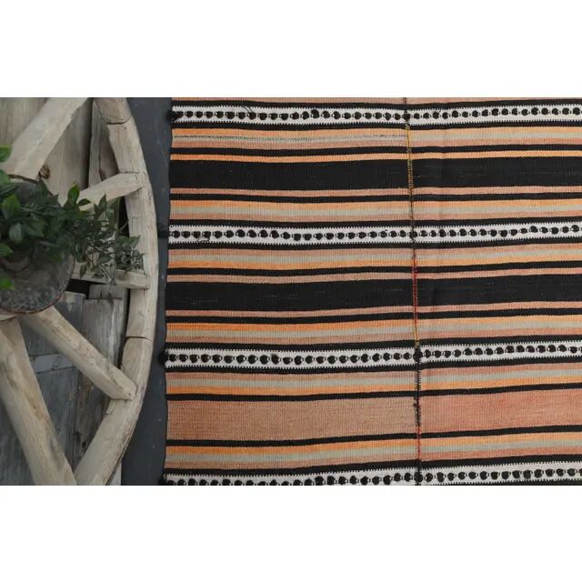 Vintage Turkish Oushak Handmade Wool Cotton Beige Area Rug 140x210