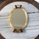 Plateau miroir art déco doré