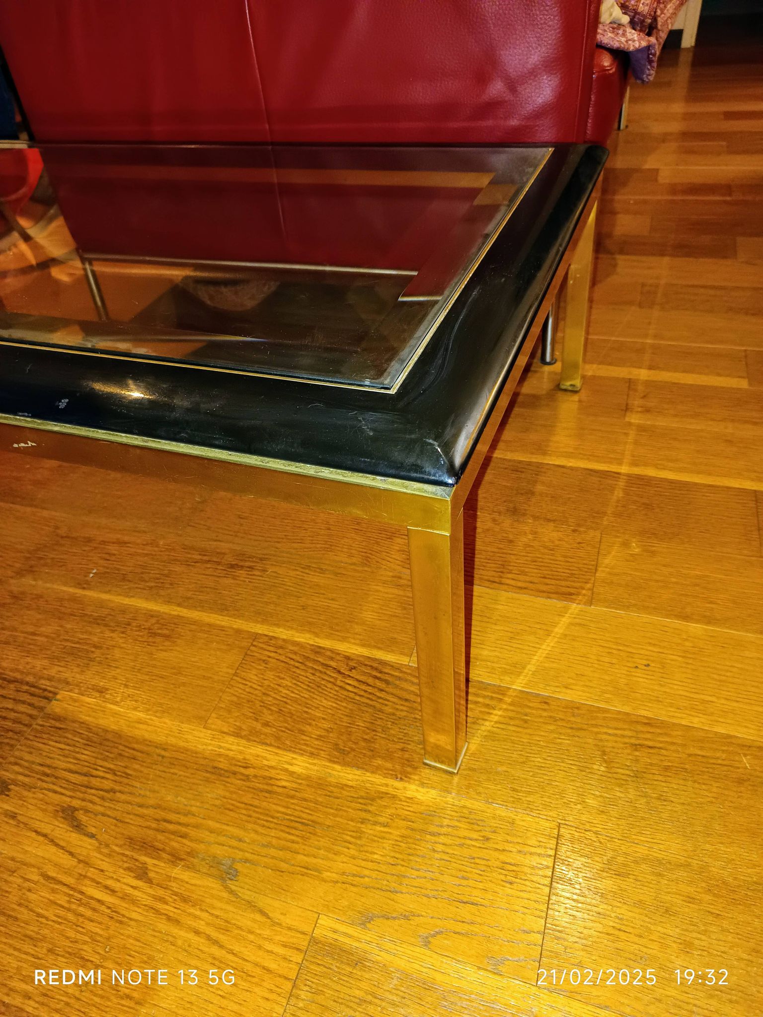 élégante table basse Hollywood Regency 1970