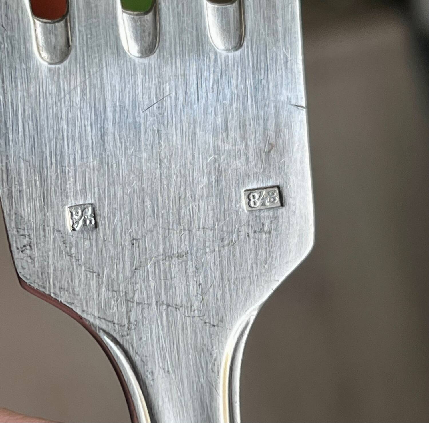 Silver metal cutlery