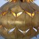 Large French Brass Lotus Ceiling Lamp, 1940s