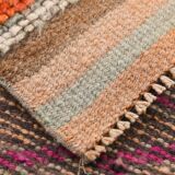 3x10 Vintage Pink & Orange Turkish Runner Rug, 88x323Cm
