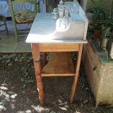 Marble and pine dressing table